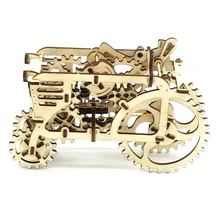Wooden Mechanical Transmission Model DIY Tractor Assembled font b Toys b font For Ugears Gift Tractors