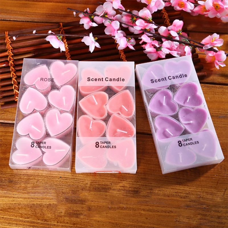

Aromeasy 10pcs/box Heart-shaped Candles Courtship Confession Birthday Wedding Romantic Scented Candles Aromatherapy Candles