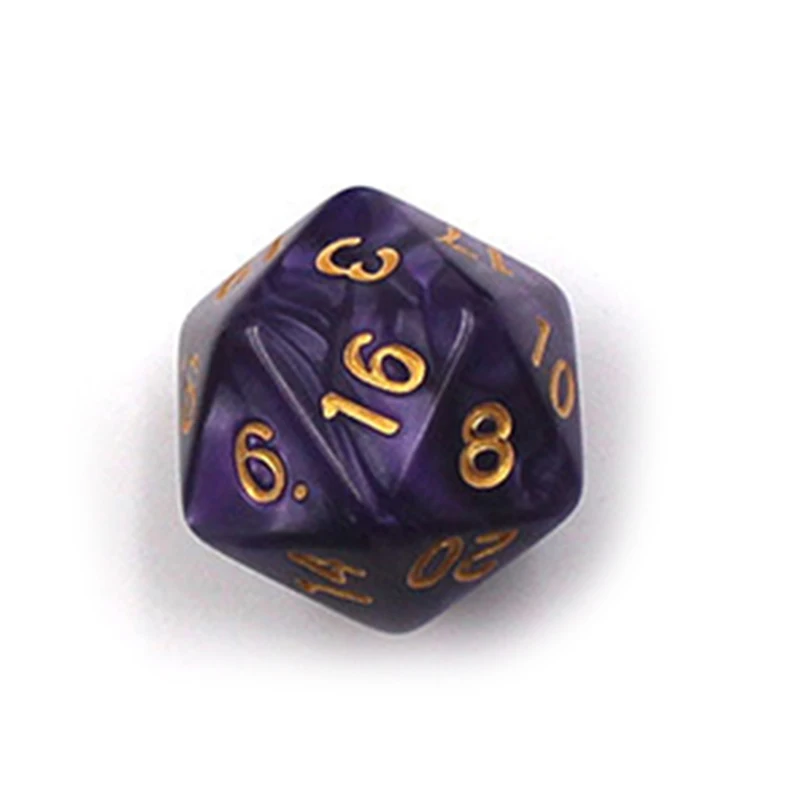 7 шт. 1 Набор 4/6/8/10/12/20/% фиолетовые многогранные кости для DND RPG MTG настольная игра