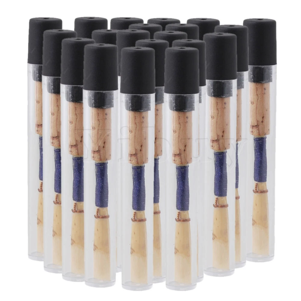 

Yibuy 20pcs 72mm Length Oboe Reeds Medium 2.5 Strength with Protecting Holder