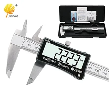 JIGONG stainless steel 150mm Digital Caliper IP54 coolant proof digital Caliper full-screen LCD display