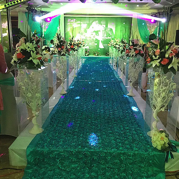 

Stunning Wedding Acrylic Box Flower Stand Clear Hollowing Lead Road for Wedding party event home Usage