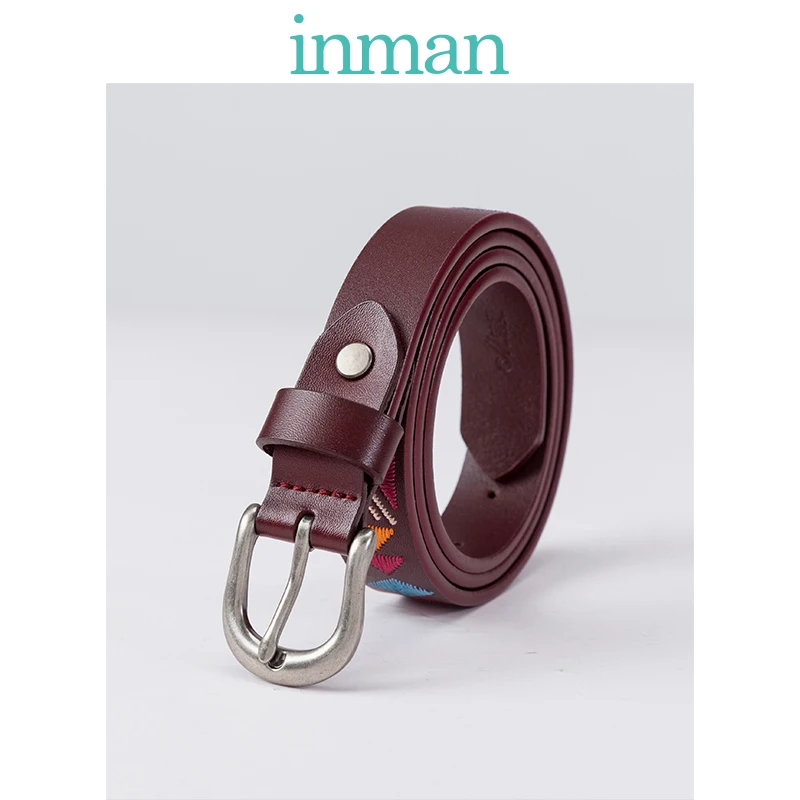 

INMAN Winter Embroidery Ethnic Style Contrast Color All Matched Women Waist Belt
