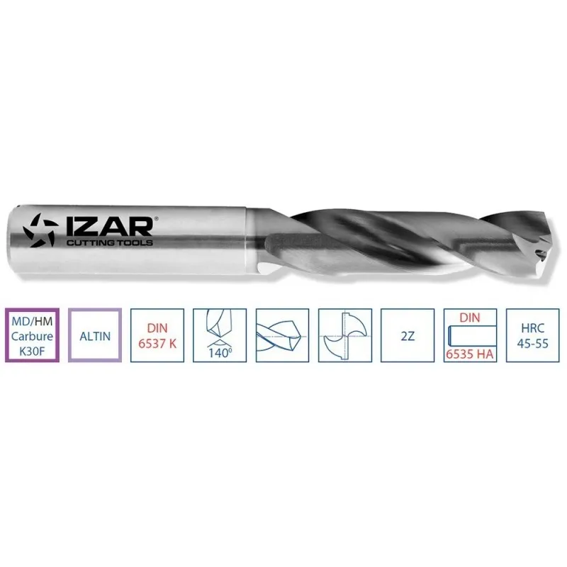 IZAR 16768 Drill k30f + x tialn DIN6537k внутреннее охлаждение имеет alcro pro 08 70 мм|Аксессуары для
