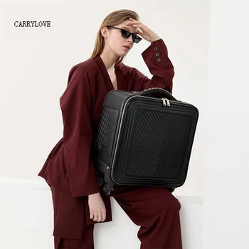 

CARRYLOVE fashion luggage series 16/20/24 inch size High quality Make you more sexy PU Rolling Luggage Spinner brand