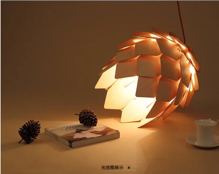 OAK Wooden Pinecone Pendant Hanging Lights