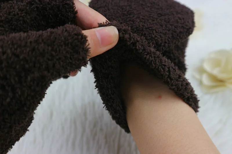 Зимние теплые перчатки Chamsgend для женщин, высокое качество, Плюшевые Вязаные перчатки с открытыми пальцами