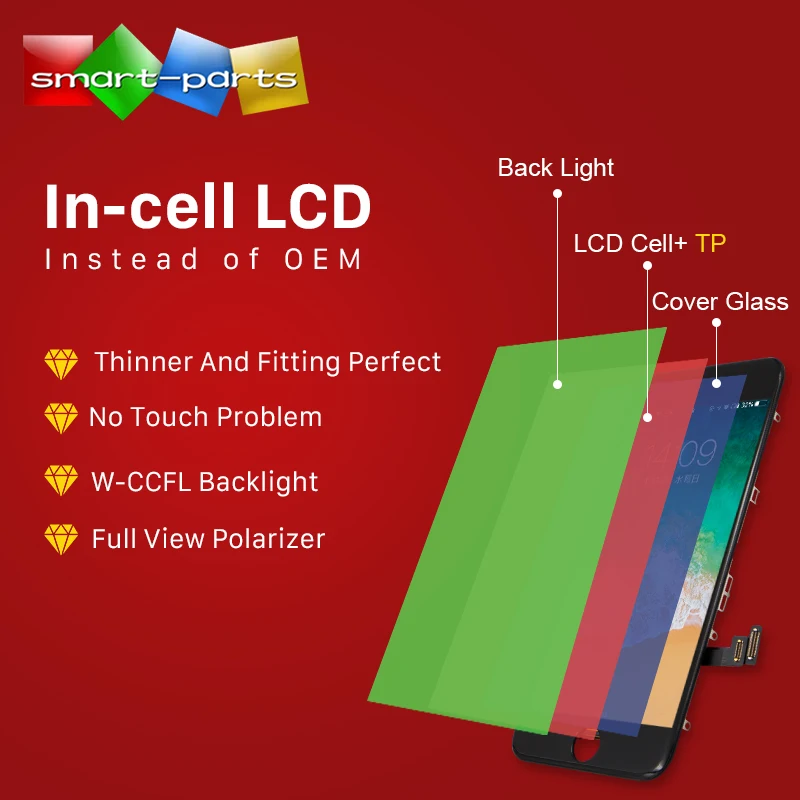 INCELL Touch LCD Screen For iPhone 6 6S 7 8 Plus Digitizer Assembly no touch problem real 3d | Мобильные телефоны и
