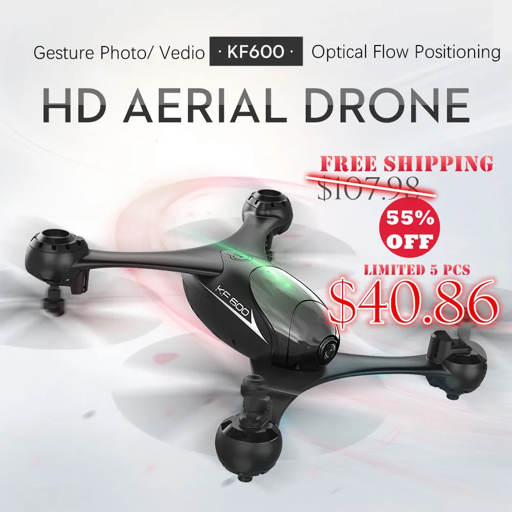 

KF600 WiFi FPV Selfie RC Drone with Dual 720P HD Camera Altitude Hold Optical Folow Positioning RC Quadcopter Dron VS SG700 X12