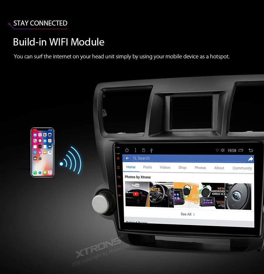 Flash Deal XTRONS 10.1" Android 8.1 Octa Core Car Stereo Multimedia Player GPS Navigation for Toyota Highlander Kluger 2008-2013 No DVD 11