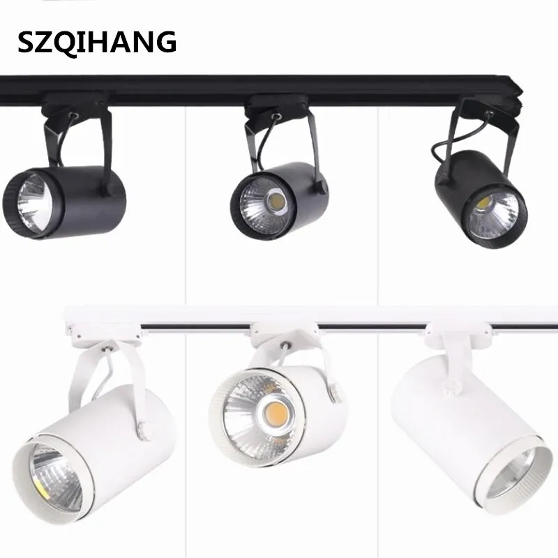 

20W 30W Noverty led track lighting AC85-265V aluminum white and black shell rail ceiling light spotlight CE SAA ROHS
