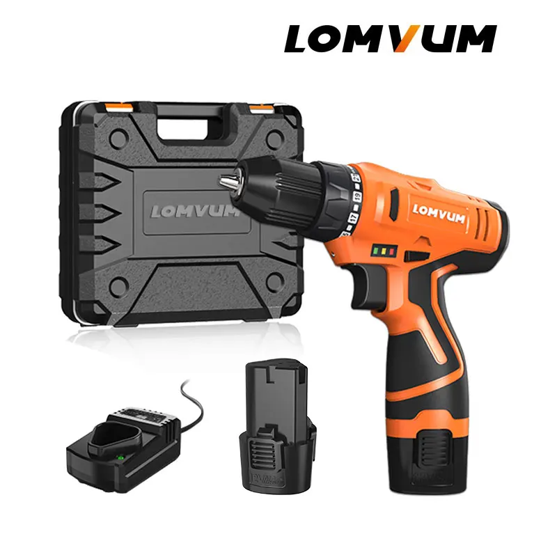 

LOMVUM New Arrivals Electric Screwdriver Multifunction Power Tools Electric Drill WaterProof Rechargeable Mini Cordless Drill