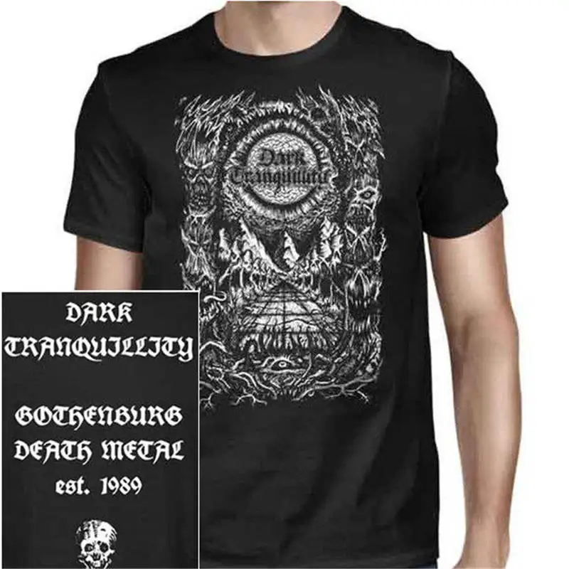 

Custom T Shirts Online O-Neck Short Sleeve Dark Tranquillity Old School Gothenburg Fashion T Shirts For Men