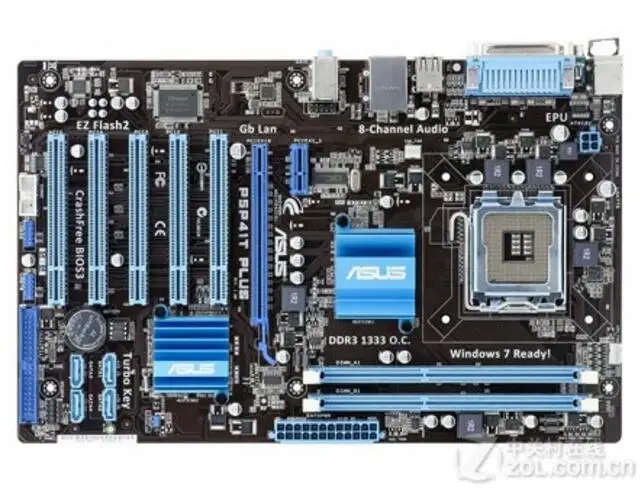 LGA775 для ASUS P5P41T PLUS оригинальная б/у настольная G41 775 материнская плата DDR3 USB2.0 SATA2 |