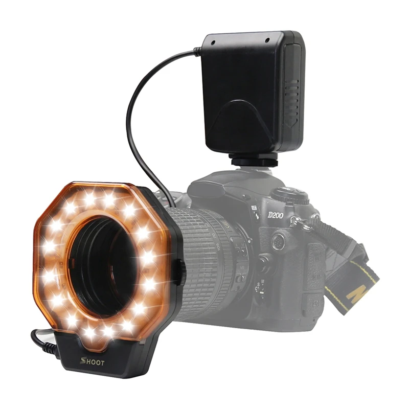 2018 New Arrival Macro Ring Flash Light LED GN15 6800K Diameter 52 55