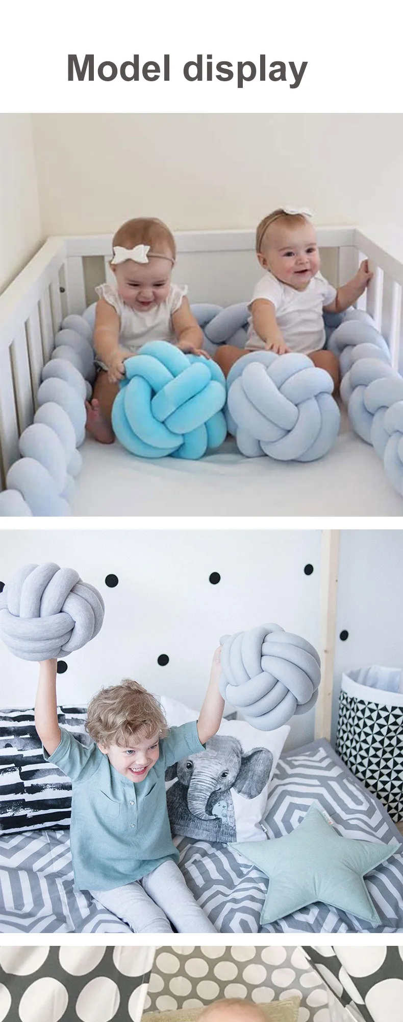 Детская кровать бампер красочные милые домашние украшения ins стиль четыре сезона детский любимый узел