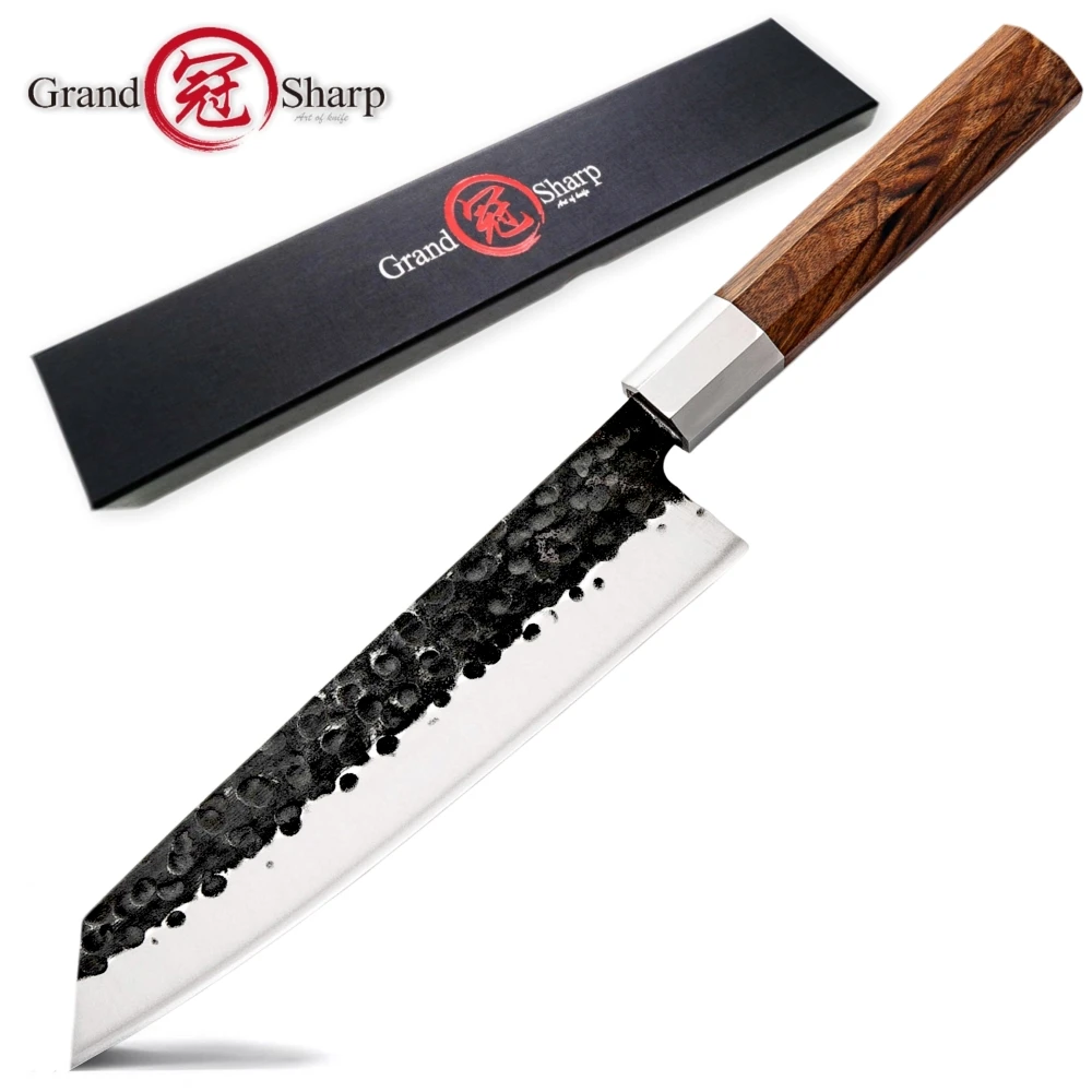  4 Pcs Handmade Kitchen Knife Set High carbon Steel Chef Santoku Nakiri Kiritsuke Knives ECO Friendl - 33043609273