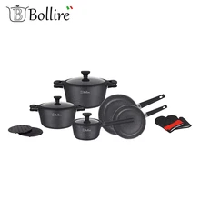 Набор посуды BOLLIRE с крышками(12 предметов