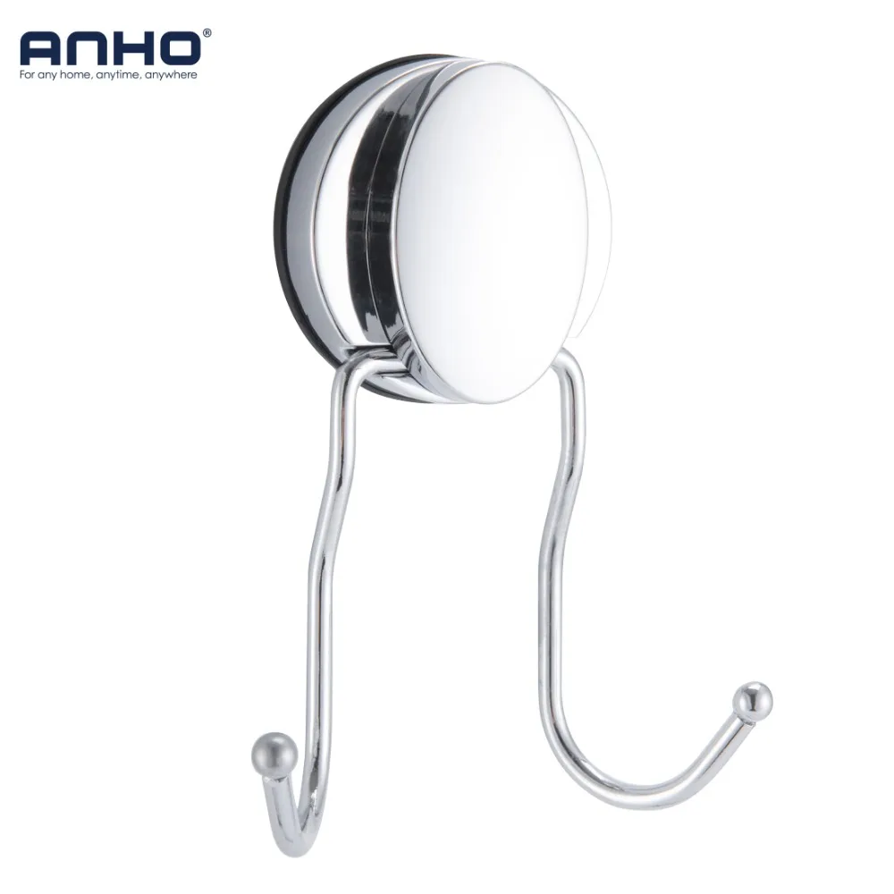 

ANHO Stainless Steel Hooks Towel Wall Hook Bathroom Suction Holder Door Clothes Coat Hat Hanger Kitchen Storage Rustproof Hooks