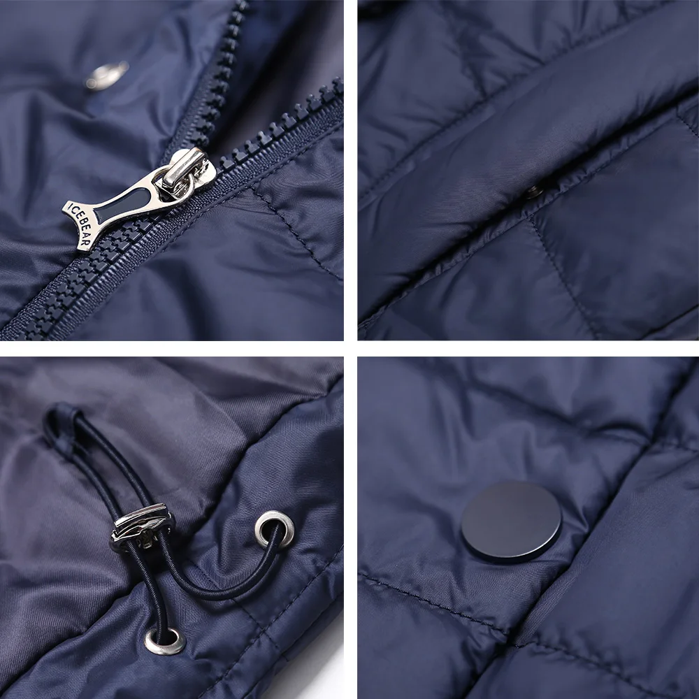 Icebear 2018 Новая женщина куртка с двойной грудью хлопчатобумажную модную модную теплую парку Overwear Осенние женщины COATS 17G2117D