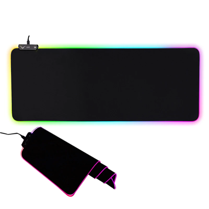 

RGB Lighting gaming luminous mouse pad glowing LED USB extend Illuminated colorful keyboard non-slip laptop pc office gamer mat