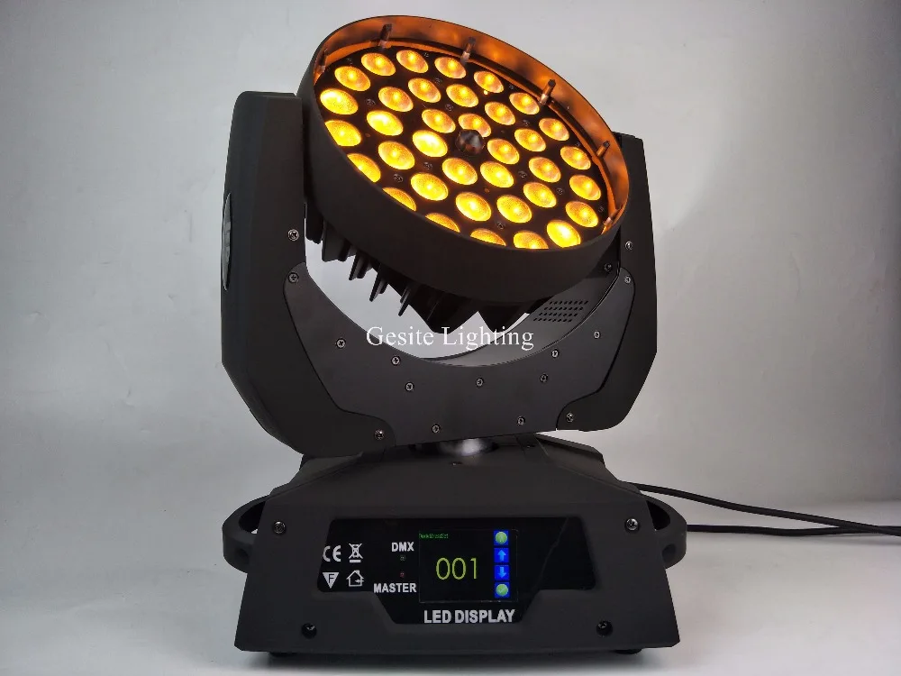 4 шт./партия 36*18 Вт led движущаяся головка zoom RGBWY UV 6в1 мыть led lyre свет