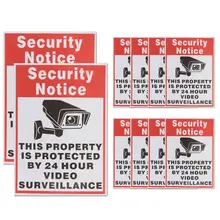 NEW 10pcs/lot Waterproof Sunscreen PVC Home CCTV Video Surveillance Security Camera Alarm Sticker Warning Decal Signs