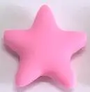 1 шт., не содержит Бисероплетение BPA,, пищевые силиконовые бусины с пятиконечной звездой, нетоксичные силиконовые бусины в форме звезды для прорезывания зубов, Детские бусины для жевания - Цвет: Pink