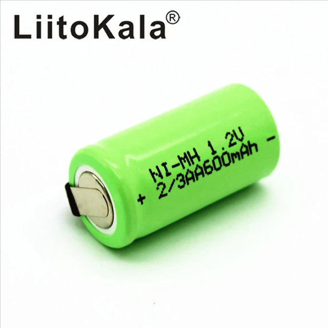 LiitoKala 2/3 AA şarj edilebilir pil 600 mAh Ni-cd nicd 1.2 V Pil Piller  Mavi-daha fazla, ucuz- - AliExpress
