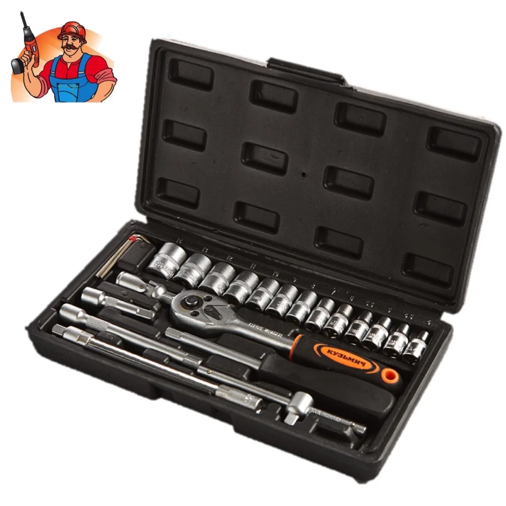 Hand Tool Sets Kuzmich NIK-01824 screwdrivers wrench set keys key heads for auto household repair tools