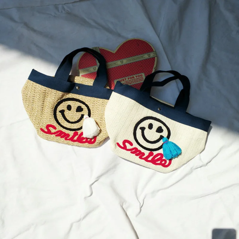 Women Tassel Handbag Bohemian Summer Beach Female Straw Bags High Quality Lady Weave Shoulder Bag Casuel Knitted Tote SS3071 (4)