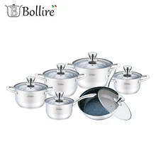 Набор посуды BOLLIRE с крышками(12 предметов