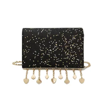 

Fashion Women Sequined Messenger Bag PU Leather Handbags Women's Flap Bag Chain Female Shoulder Bag Lay Crossbody Bags