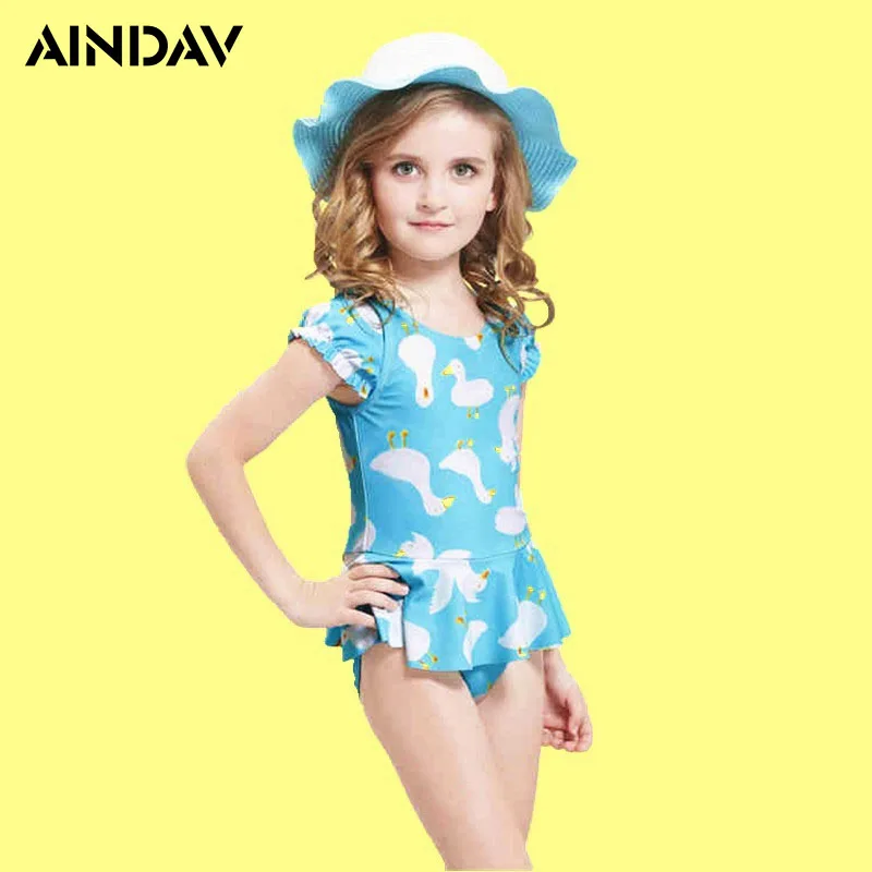 Little Girls Swimsuit Children's Swimsuit Princess Toddler Bikini Swan ...