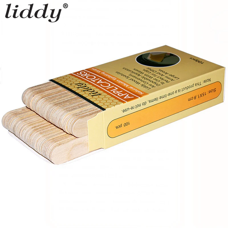 

Professional 100pcs Hair Removal Wax Wooden Sticks Disposable Wax Spatula Tongue Depressor Sticks Tattoo Waxing Medical Stick