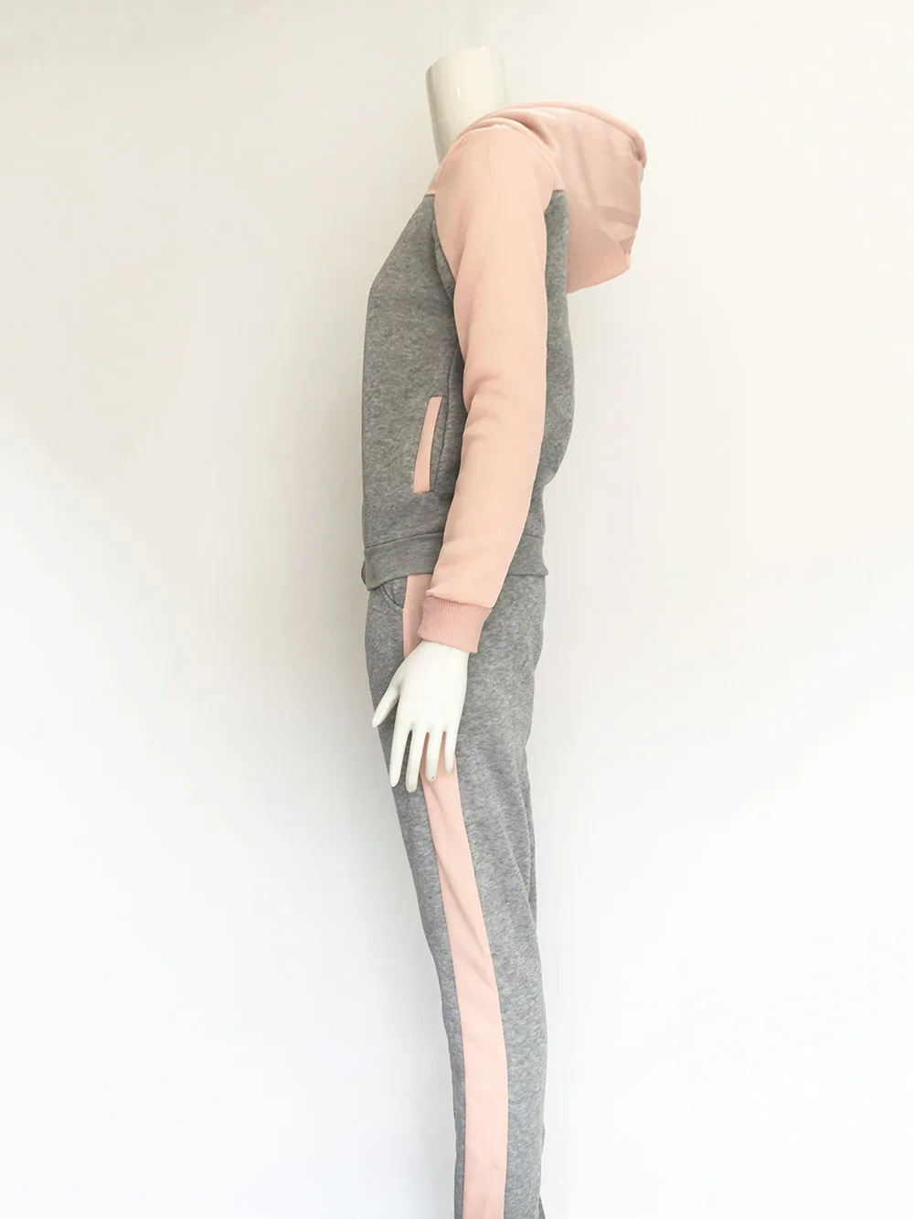 NRAHBSQT Женский комплект для йоги, комбинированный цветной свитер с капюшоном+ штаны, спортивные костюмы для бега, тренировки, фитнеса, спортивный костюм RS016