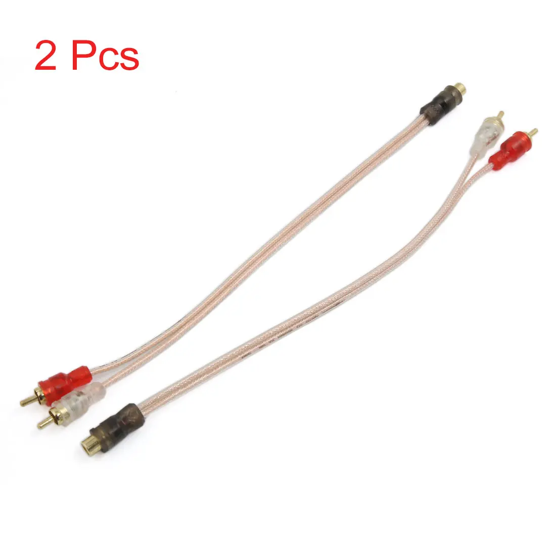 UXCELL 2Pcs Rca 1 Female To 2 Male Splitter Stereo Audio Extension