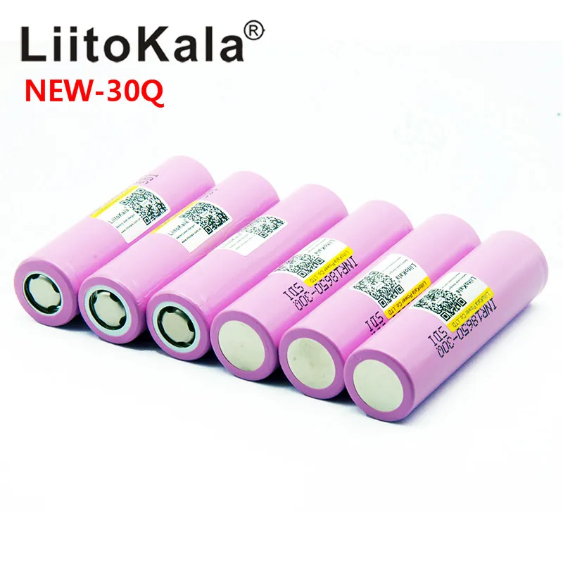 LiitoKala 100% оригинальный новый для INR 18650 Аккумулятор 3 7 в 3000 мАч INR18650 30Q литий ионные