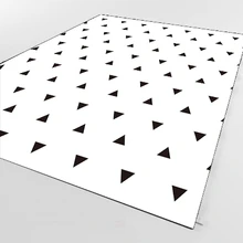 Else белый пол черный треугольники геометрический 3d принт нескользящие микрофибры Гостиная Декоративные Современные моющийся коврик коврики