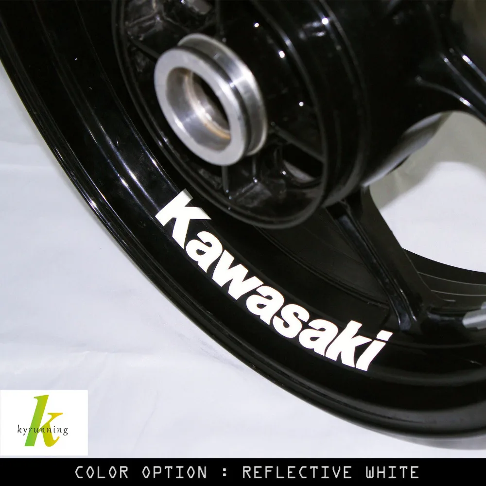 

8 X CUSTOM INNER RIM DECALS WHEEL Reflective STICKERS STRIPES FIT KAWASAKI kawasaki