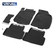 Для Chevrolet Aveo T300 2011- Коврики в салон 5 шт./компл. полиуретан Rival 11001001