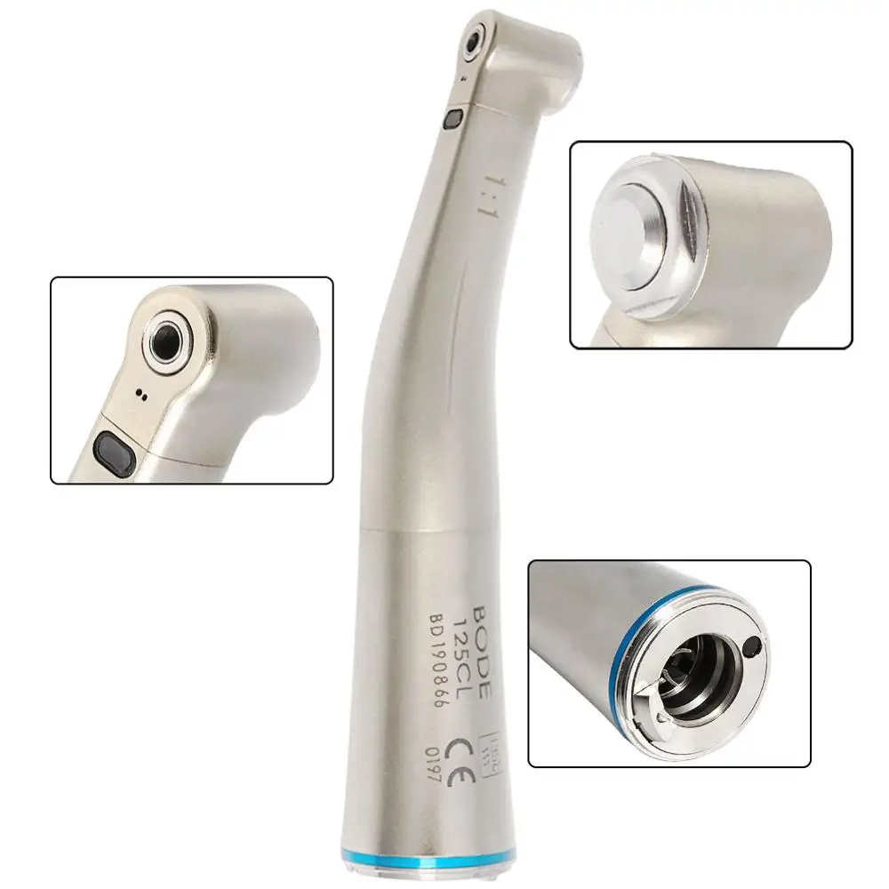 

Dental 1:1 Contra Angle Handpiece LED Fibre Optic Dental Air Turbine Push 125CL