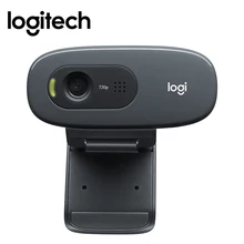 Logitech C270 HD компьютерная веб-камера Встроенный микрофон USB2.0 720 пикселей мини-Компьютерная камера для ПК ноутбука видео