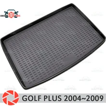 Коврик для багажника Volkswagen Golf Plus 2004~ 2009, коврик для багажника, Нескользящие полиуретановые грязезащитные внутренние багажники, автомобильный Стайлинг
