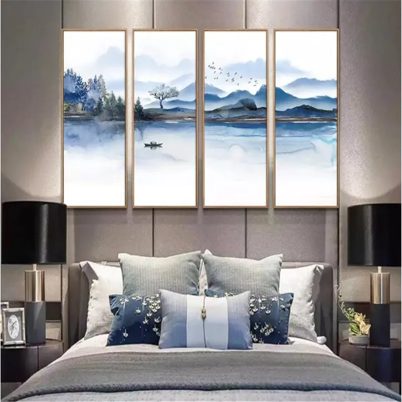 New ink landscape background wall professional production mural factory wholesale wallpaper mural poster photo wall New ink landscape background wall professional production mural factory wholesale wallpaper mural poster photo wall
