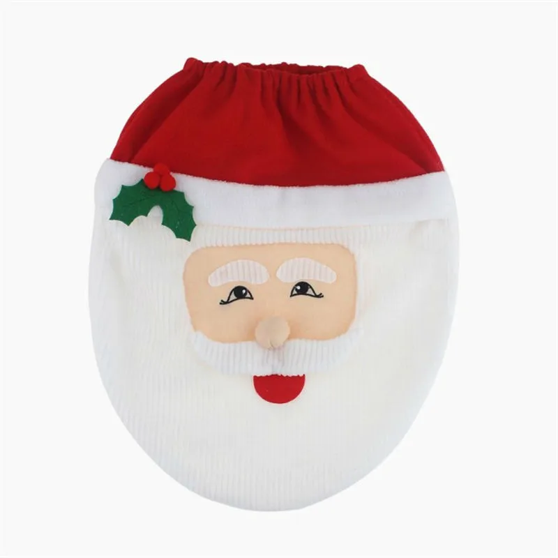 2019-Christmas-Home-Decorations-for-Snowman-Santa-Claus-Toilet-Lid-Cover-New-Year-Xmas-Christmas-Ornaments