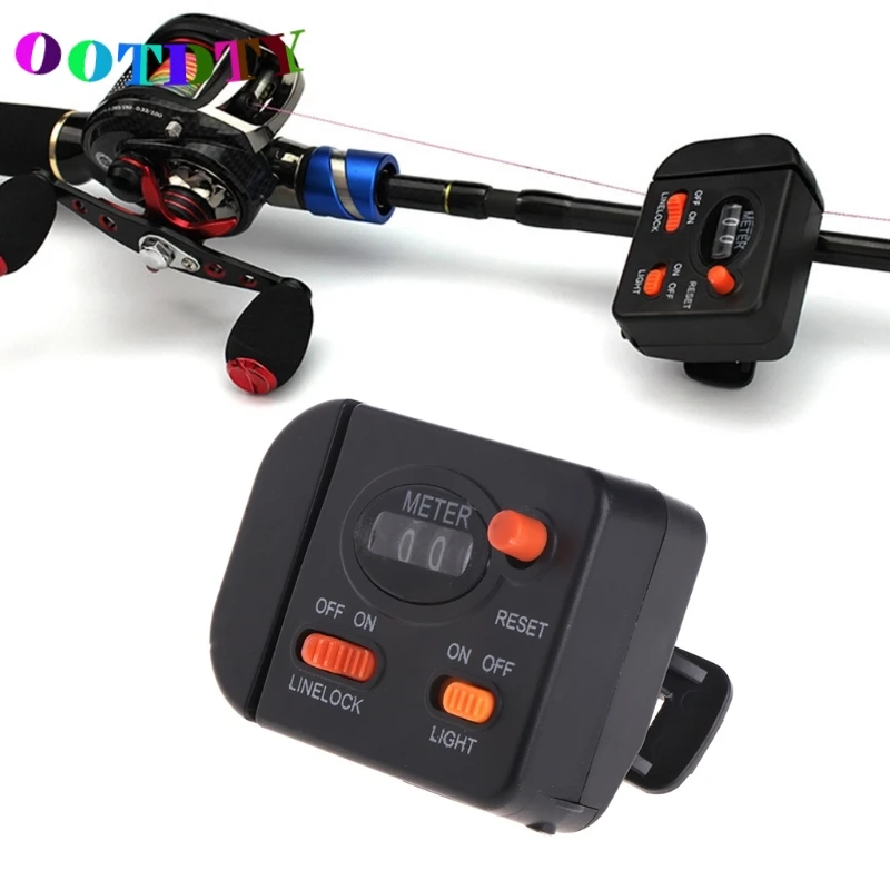 

OOTDTY Length Counter Clip On Rod Meter Gauge Depth Finder Digital Jigging 99.9m Drop Shipping Support