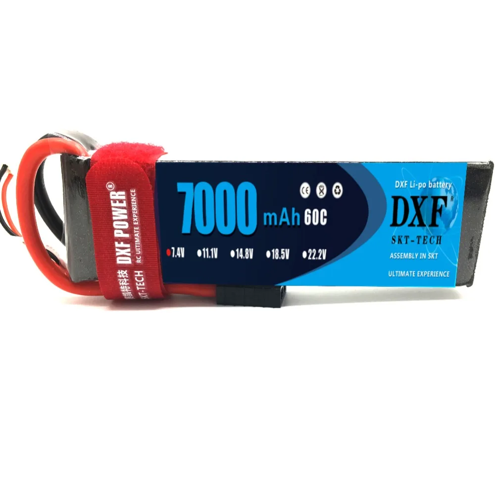 DXF Lipo батарея 2S 7,4 V 7000mAh 60C 120C XT60 T Deans TRX EC5 RC запчасти для TRX Дрон самолеты автомобили лодка 4x4 1/8 1/10