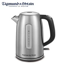 Zigmund& Shtain KE-719 Электрический чайник, Мощность 2200 Вт, 1.7 л, Материал корпуса из нержавеющей стали, Шкала уровня воды, Автоотключение при недостаточном кол-ве воды/при закипании