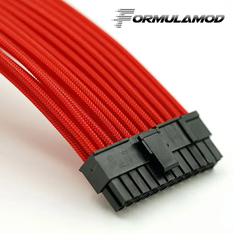 FormulaMod Fm-ATX24P-A, ATX 24Pin материнская плата удлинитель питания, 18AWG 24Pin многоцветный соответствующий удлинитель